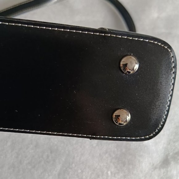 Y2K *KGB Company Hardware Canvas black purse shoulder retro bag - Picture 7 of 10